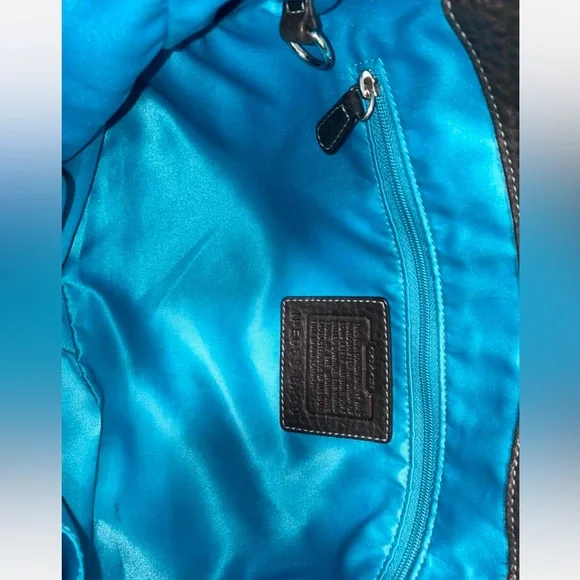 2005 Vintage Coach Chelsea 8A39 black pebbled leather shoulder bag - Picture 8 of 8